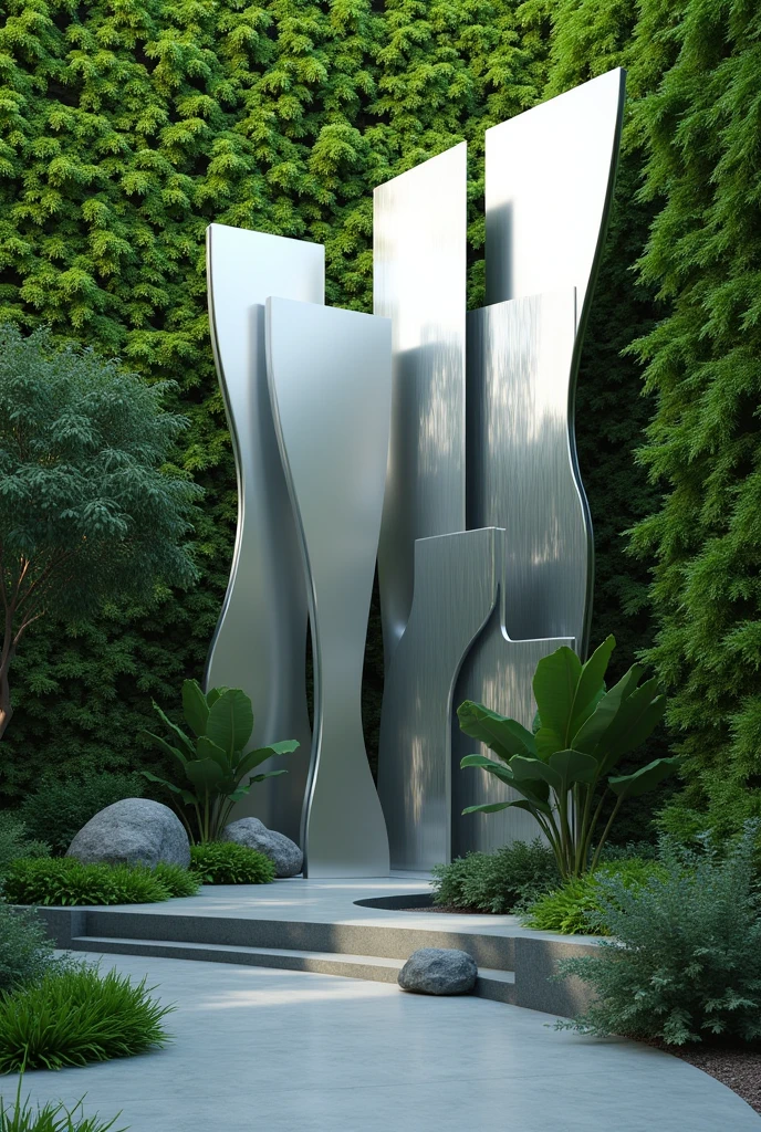 Create a green background image with the word in the center: ART made of aluminum