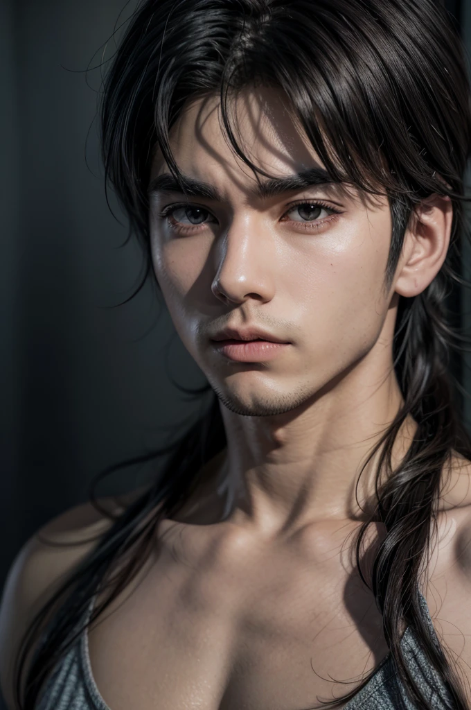 anime character with strong dark male drawing features in cuba