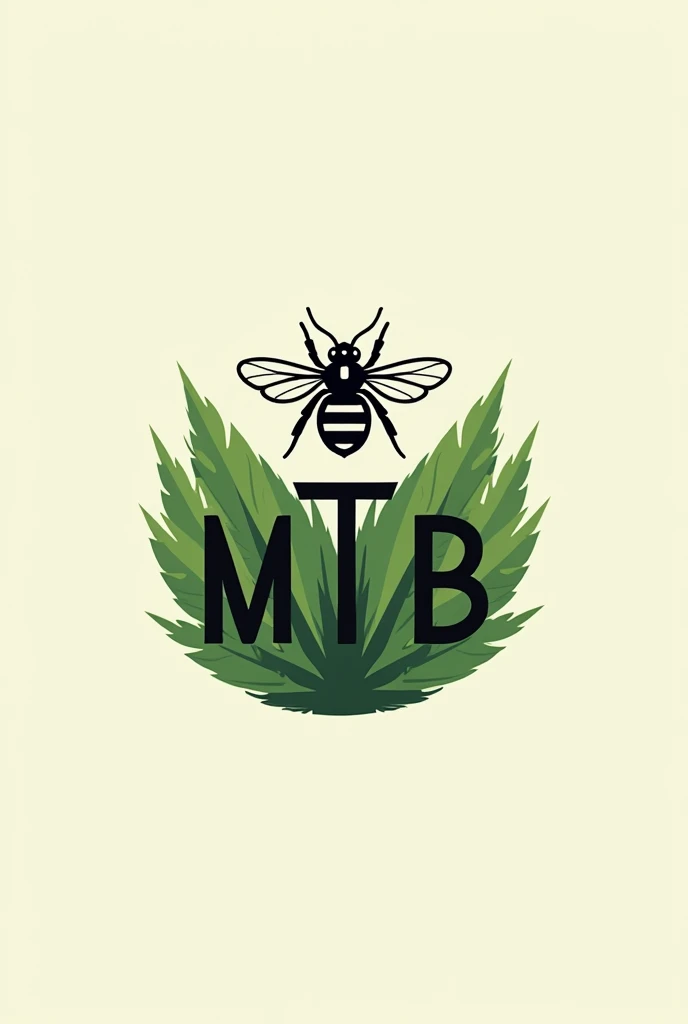 A black and white logo containing a frailejon bee and the letters MTB with a green background that represents the frailejon in the background