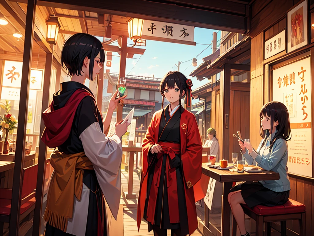 (masterpiece, super high quality), background, Different world, Fantasy, Izakaya