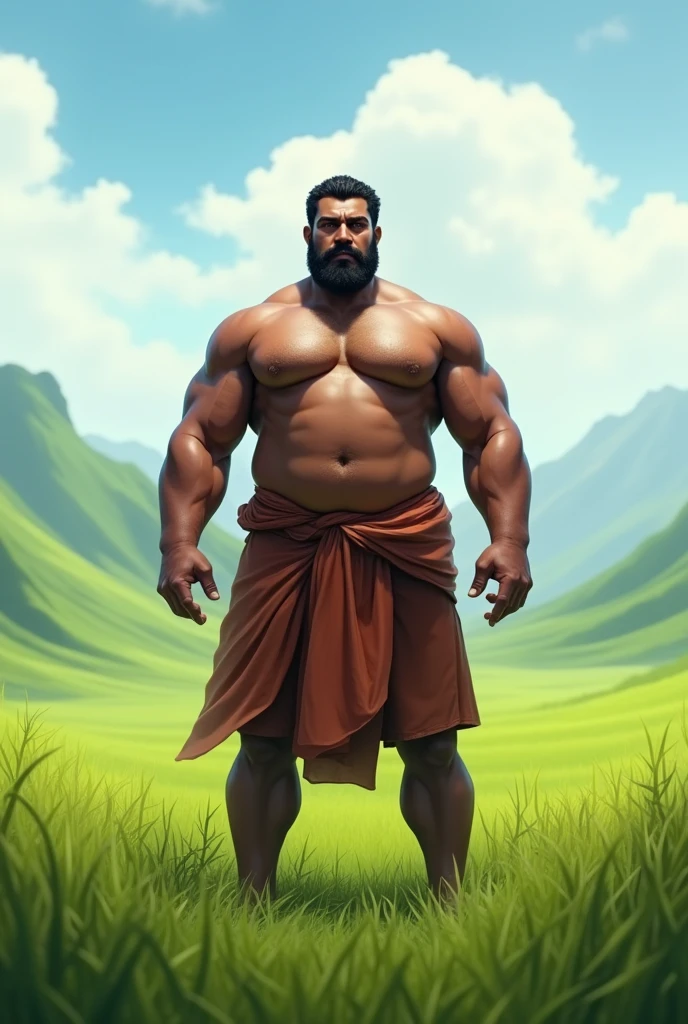 Nepali big boy stand in tu ground