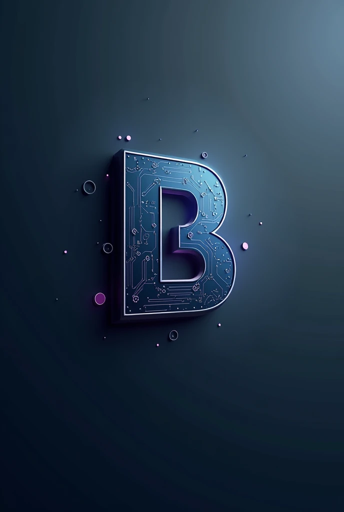 Generate a logo with the letter B and J with a technology theme