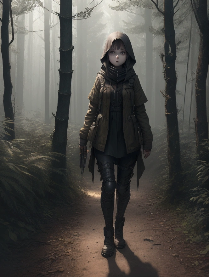 stalker, fullbody, Masterpiece, best quality, (highly detailed CG unity 8k wallpaper), (best quality), (best illustration), (best shadows), highly detailed((best quality)), ((masterpiece)), (detailed),masterpiece, best quality, fullbody, photorealistic, stunning innocent symmetry face, emotional, cute teenage girl in the distant, fullbody, stalking a girl throughout a forest,terrified, terrifying dark and creepy night,stalking in the distant, secluded