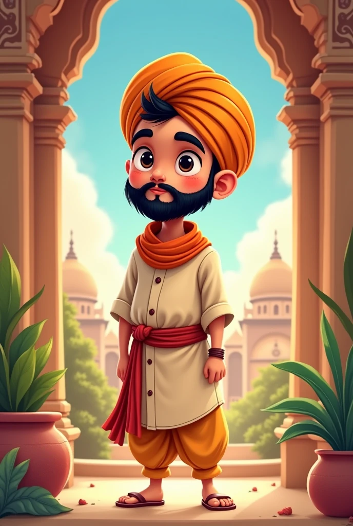 Create a ai cartoon sikh boy