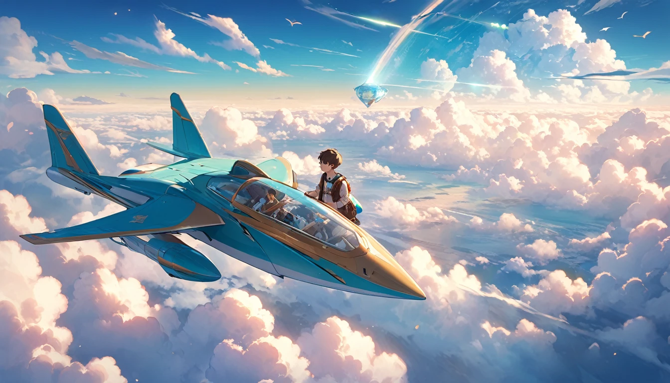 Take Acer on an Adventure
.
Open World Adventure - In a world of limitless imagination, the adventure begins from the clouds high above the ground. A brave young adventurer sets out for the challenges that lie ahead. The young man is holding his favorite device, the Acer Swift Go 14 notebook, which opens up a vast world in his hands. On an aircraft, he floats through an endless sea of clouds. A mysterious spaceship stands in the distance, waiting to be discovered and open the door to exciting adventures. A heart filled with dreams and determination will lead him to a land of secrets and happiness in a borderless world.