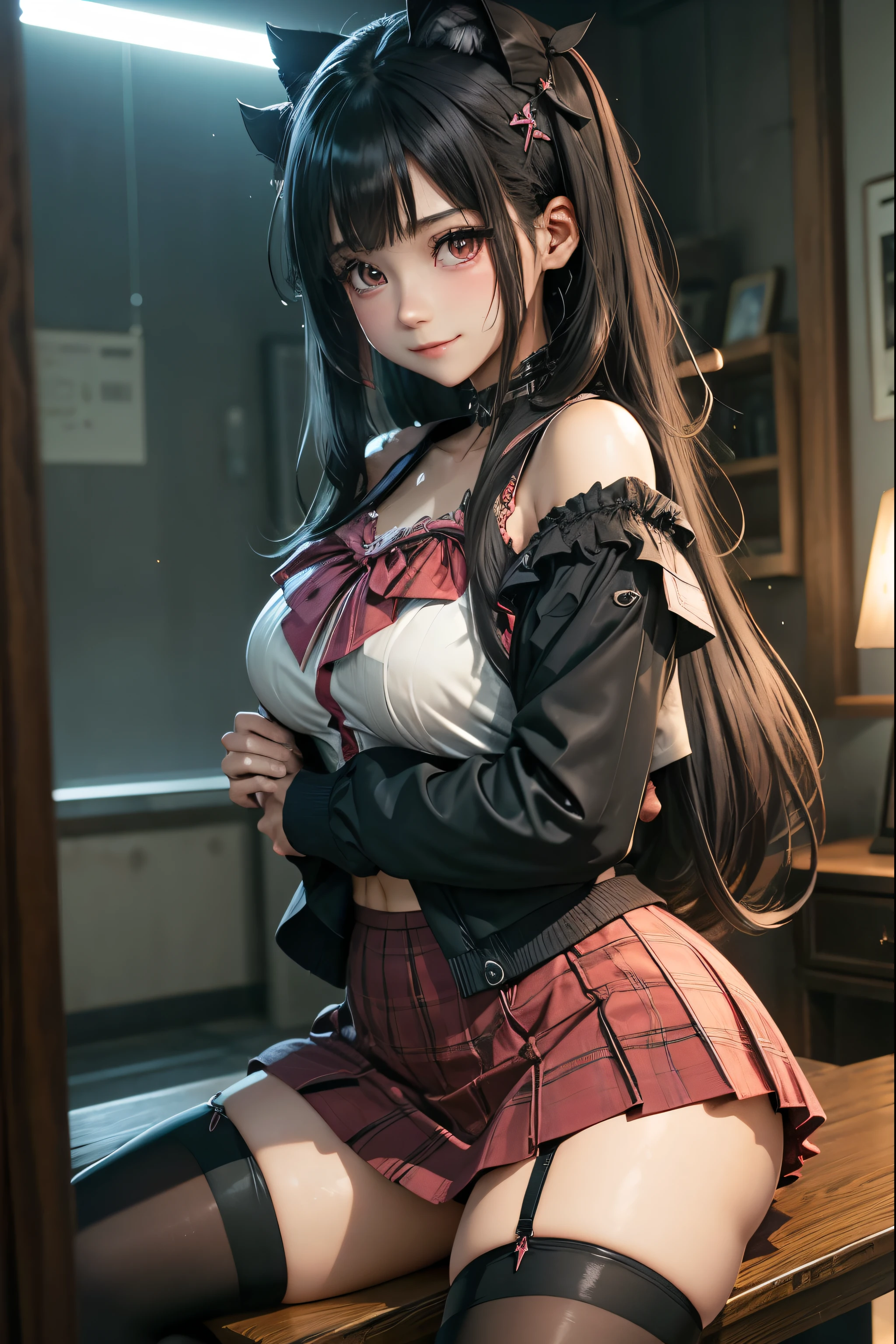 high school girlブレザー、high school girl、Red checked skirt、JK Style、Jacket、smile、garter、Knee socks、Panty stocking、Otherworldly beauty、Really cute、boredom、Extraordinary beauty、Dark black eyeshadow、sorrow、Good skin radiance、Long Hair Straight Hair、Dark Gothic Makeup、Dark smile、Beautiful woman、Stained Glass Background、On the table、Highest quality、5 reference books、Sweat glistens on my chest、Sweat glistens on my face、Thigh sweat、sweating、Black frill East size Regular size、Dark pink hair、、Sweat on your thighs、Sweat a lot and become sticky。、My thighs are sticky and shiny、Sweating on thighs and chest、Small breasts、Slightly slim、Sweating all over the body、play piano、sit and play an instrument、Thin legs、Two people、Lesbian couple、hug、My girlfriend has a really cute face、My female friend has a very beautiful face.、Do lesbian play、Super straight hair、Extremely fair skin、