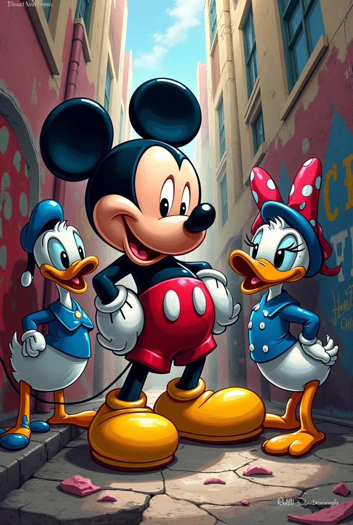 Disney Characters graffiti style
