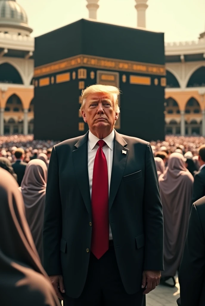 I want a picture of Trump visiting the Kaaba