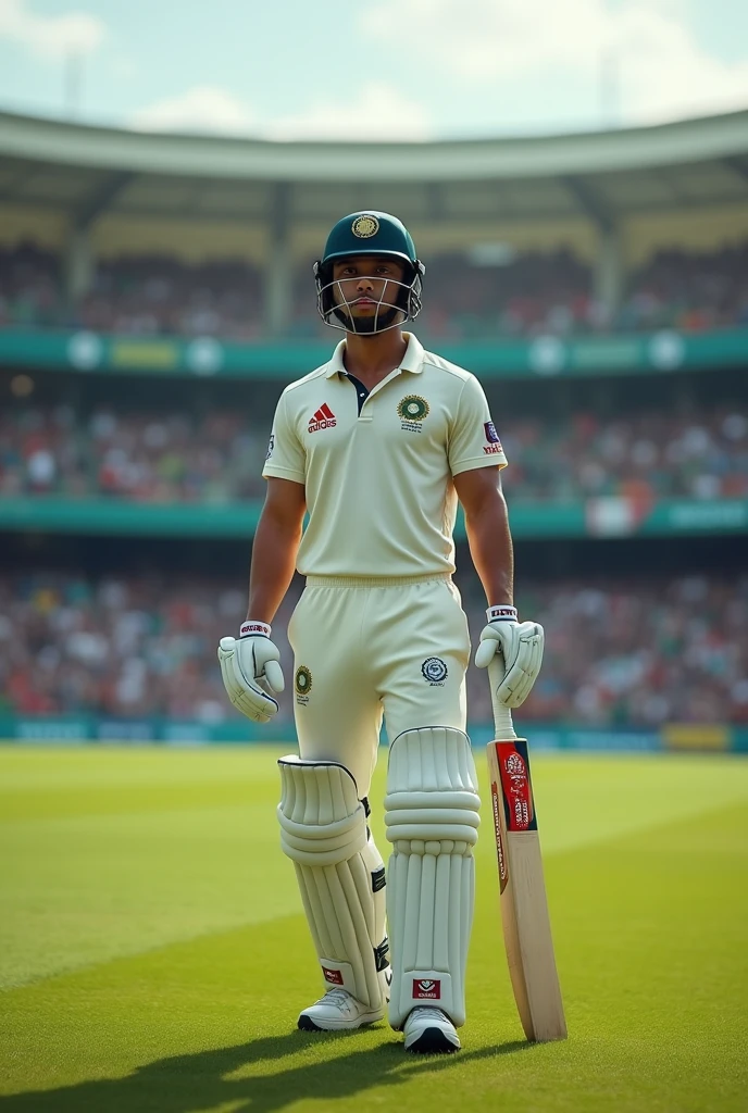 A cricketer is going to be in the world cup