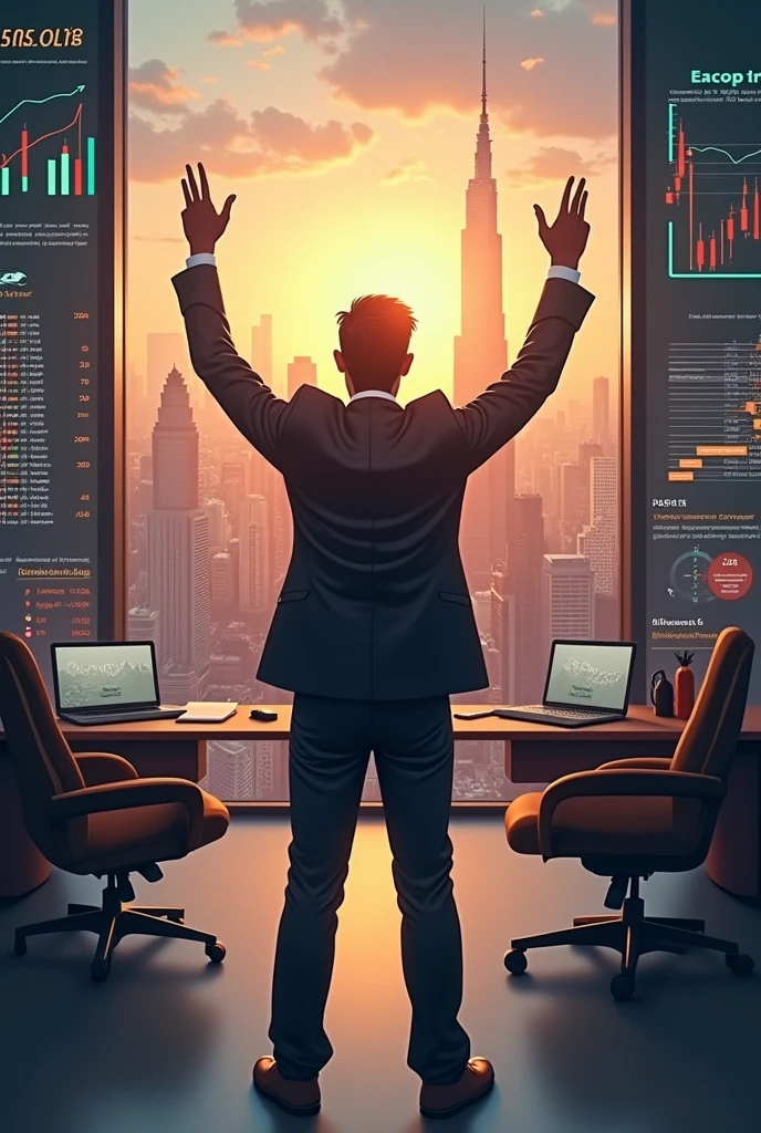 A title image for a trading e-book that gives you the feeling of success