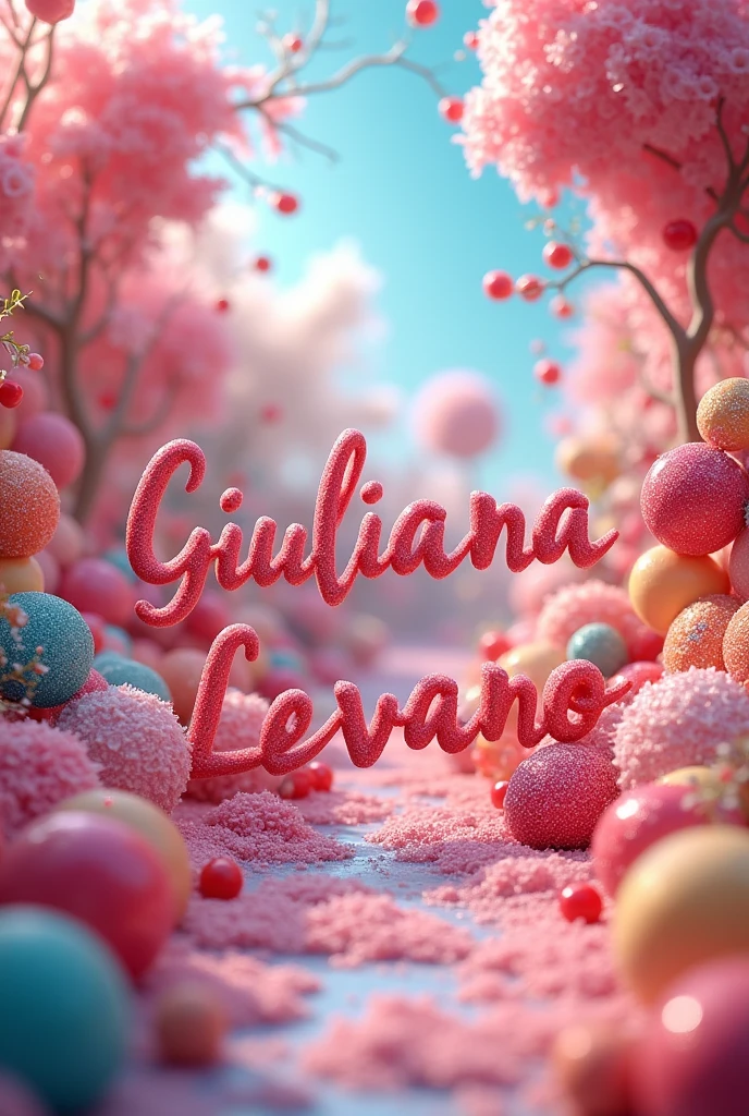 Candy backgrounds with name Giuliana Levano