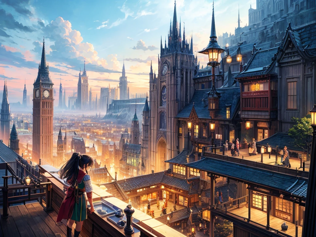 (masterpiece, super high quality), ((background, Different world, Fantasy)), Izakaya