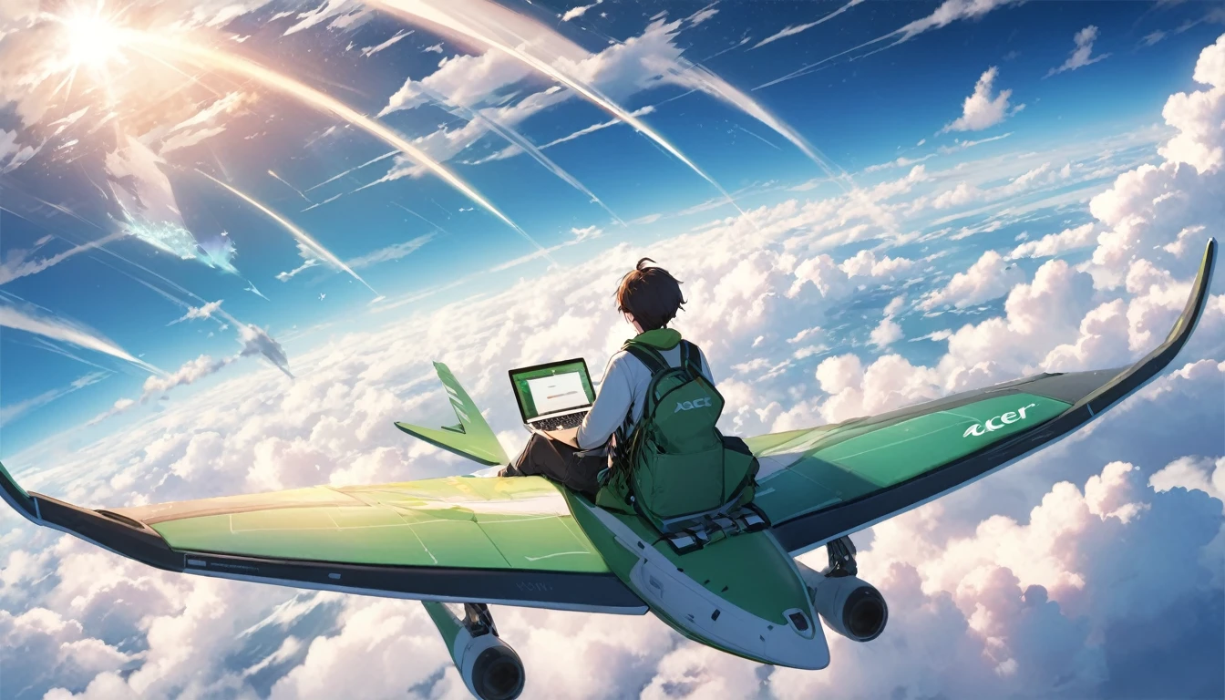 Take Acer on an Adventure
.
Open World Adventure - In a world of limitless imagination, the adventure begins from the clouds high above the ground. A brave young adventurer sets out for the challenges that lie ahead. The young man is holding his favorite device, the Acer Swift Go 14 notebook, which opens up a vast world in his hands. On an aircraft, he floats through an endless sea of clouds. A mysterious spaceship stands in the distance, waiting to be discovered and open the door to exciting adventures. A heart filled with dreams and determination will lead him to a land of secrets and happiness in a borderless world.