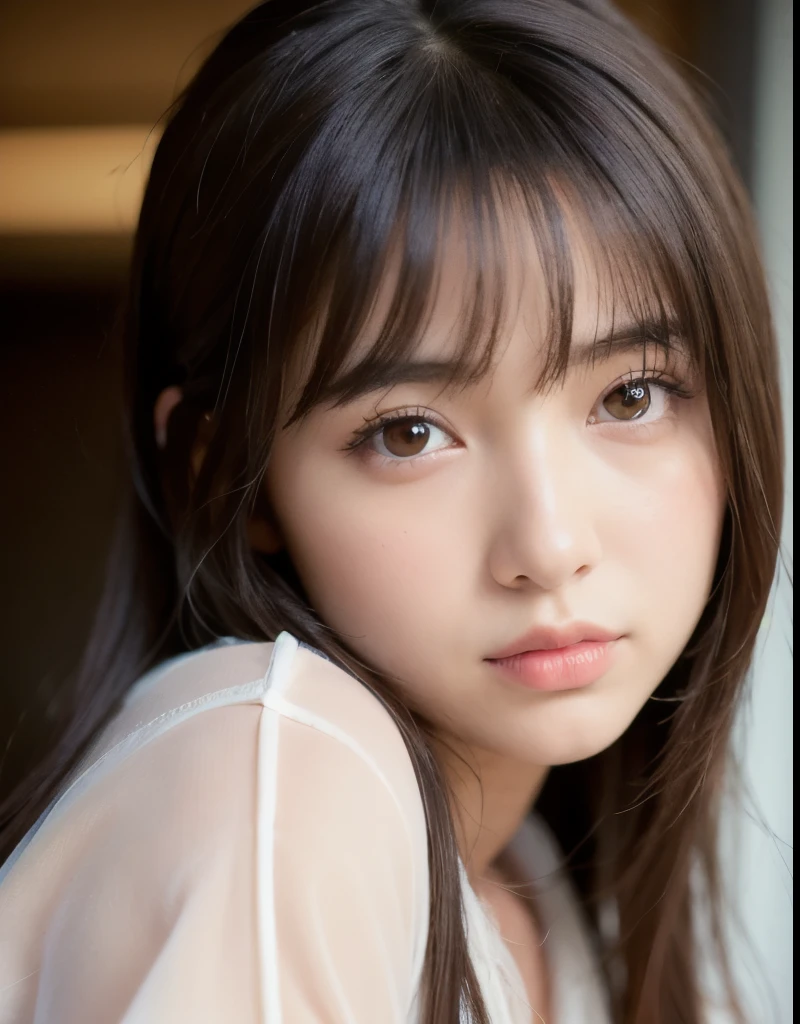 best quality, face focus, soft light, ultra high res, (photorealistic:1.4), RAW photo,
1japanese girl, solo, cute, (pupil, lights in the eyes), detailed beautiful face, (small chest),(high resolution detail of human skin texture),
(long hair),
indoor,
Damask Shirt Dress,
(portrait)