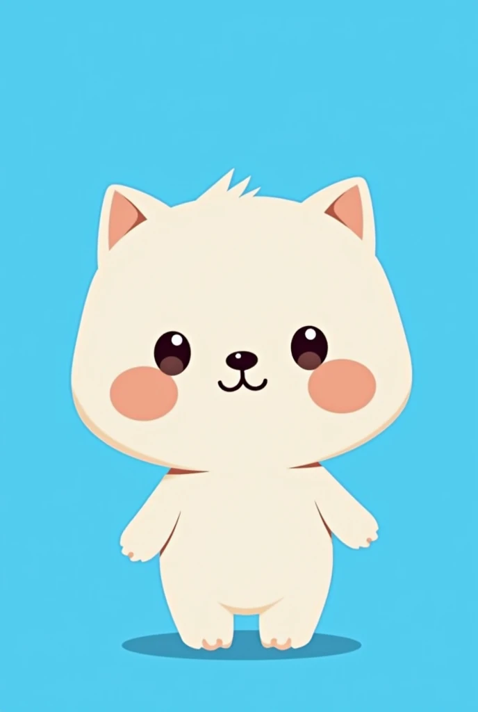 (The picture is simple and mostly blue solid background),Simple little cute cartoon character picture below image size 2048 x 1152 add word "So Adorble" in to photo