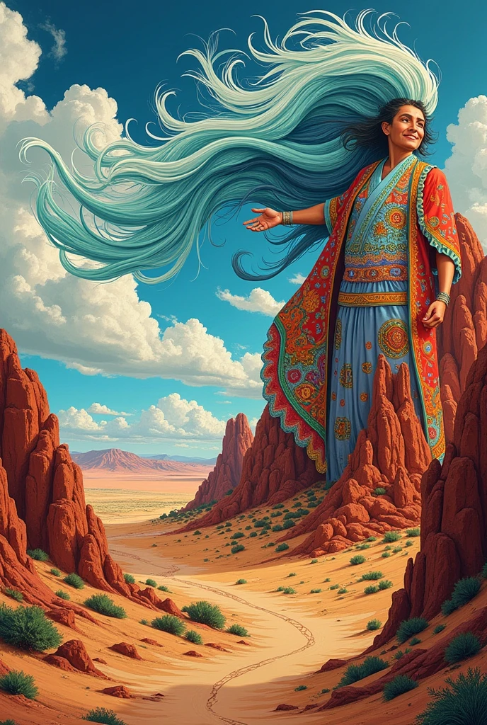 Mural on wind, Bardena Desert and Basque theme