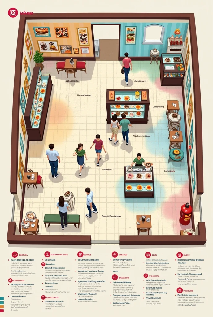 risk map of a small cake selling establishment