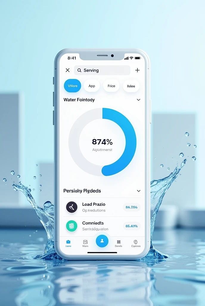 An app that tells me how much water I have, and plans to add to it in Spanish make it more impressive make it more formal