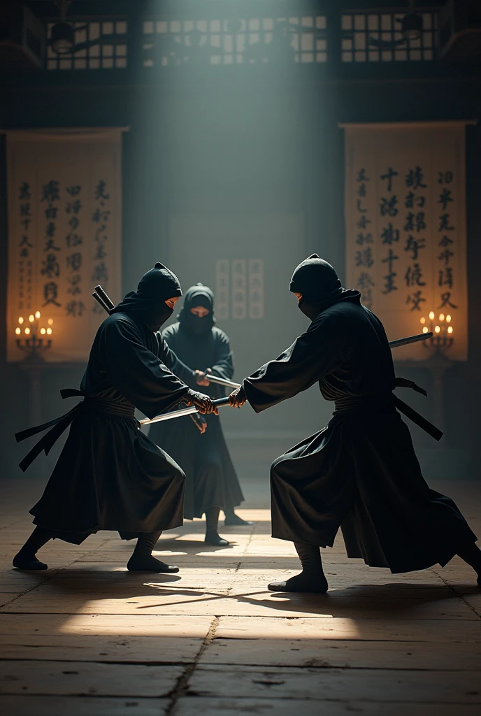 Japanese ninjas training with other ninjas