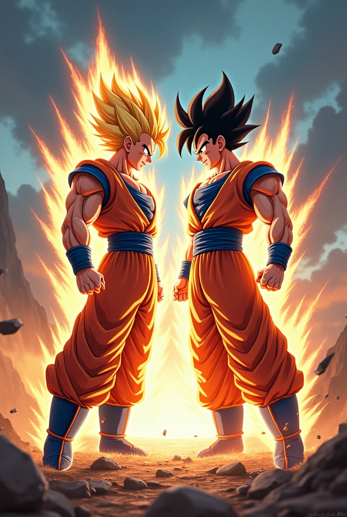 goku teleporting with vegeta
