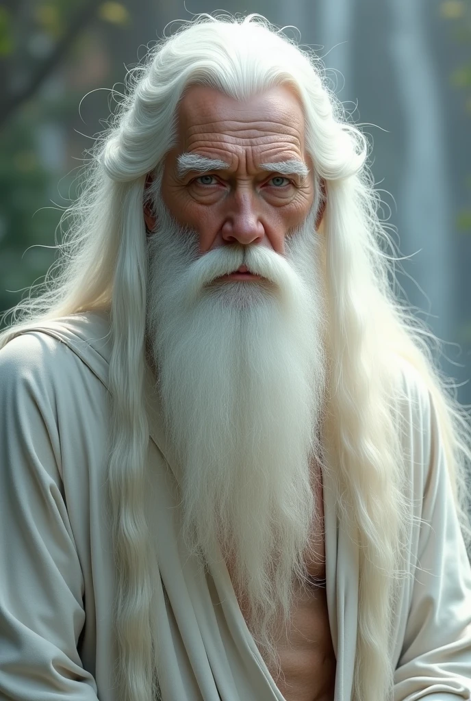 white hair, keep our body hair, white bearded
