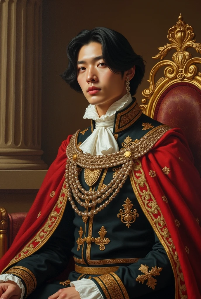 make a picture of taehyung, royal style painting