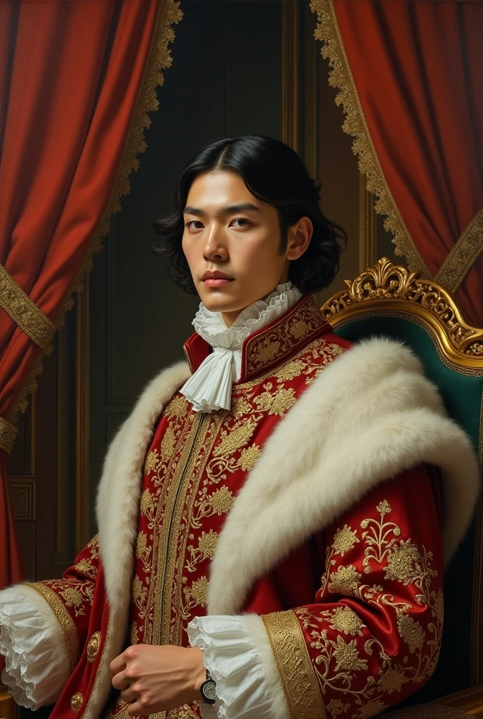 make a picture of taehyung, royal style painting