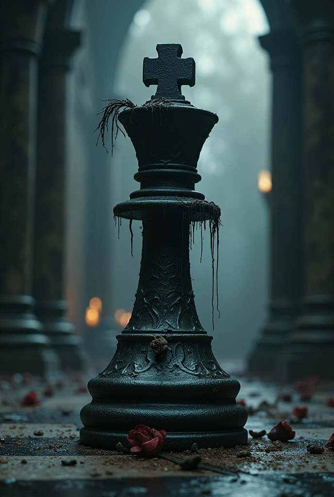 chess pawn evolving into chess king, Gothic, realistic