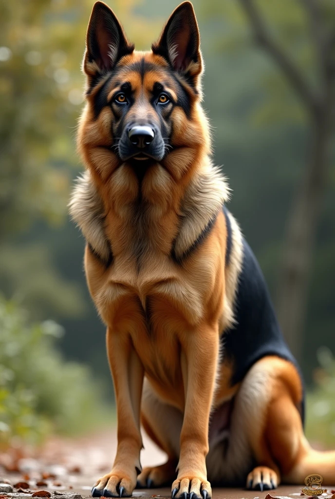 Feral German Shepard dog with its tail up showing off its puckered asshole