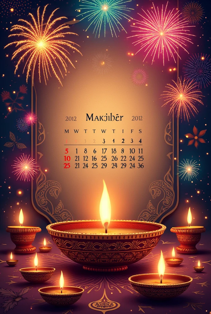 Diwali cracker  Calender  design 