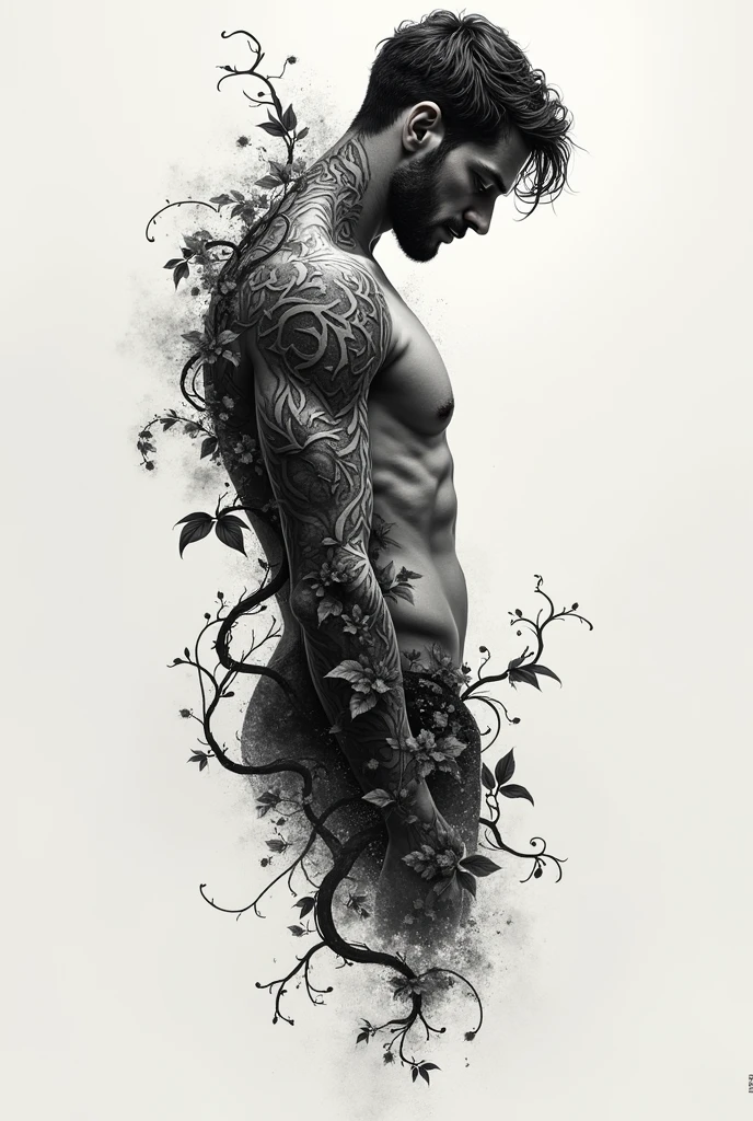 black tattoo written Ivy