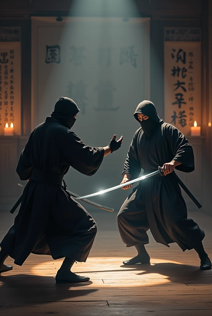 Japanese ninjas training with other ninjas