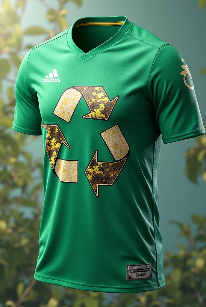 a team shirt with a recycling theme