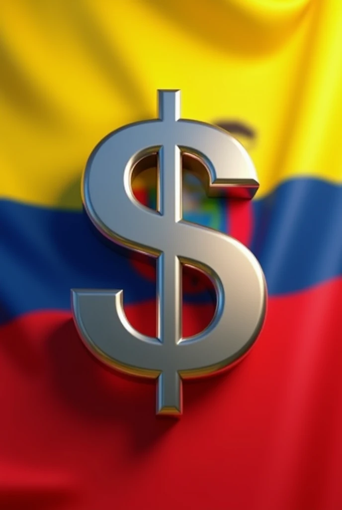 MAKE THE DOLLAR SIGN WITH THE BACKGROUND OF THE ECUADOR FLAG, THAT IS ANIMATED