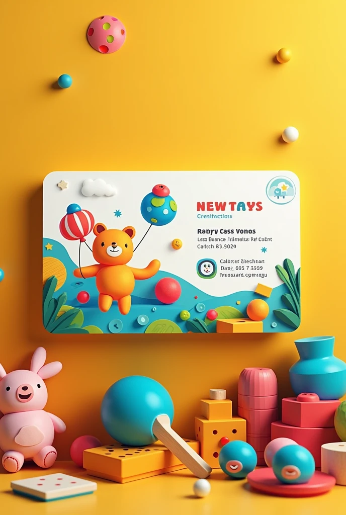Make a toy business card with number email and address