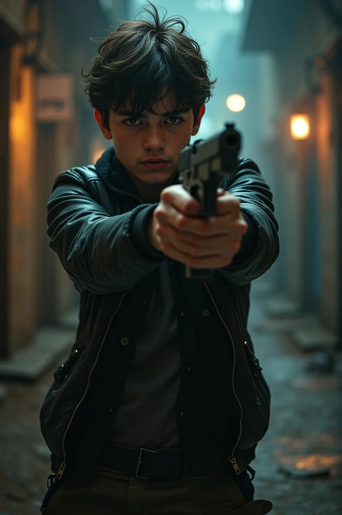 A young looking gunman