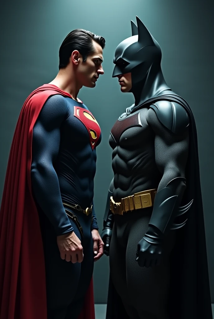 Superman and Batman in nude condition , night