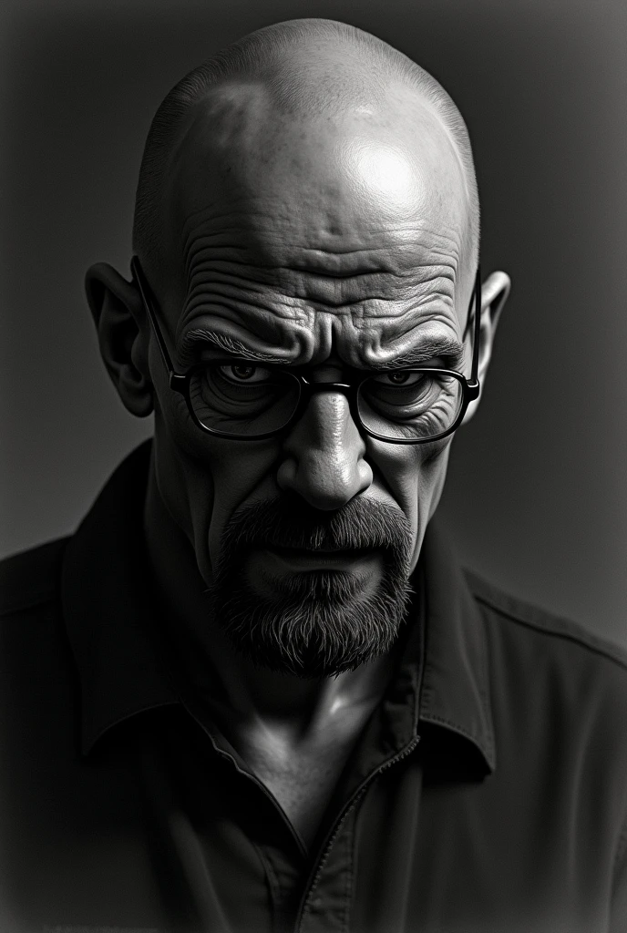 a breaking bad character, drawing, hand drawn, charcoal affect,2d digital art,chiaroscuro lighting,cinematic composition,dramatic lighting,moody atmosphere,dark tones,muted colors,intricate details,high quality,masterpiece