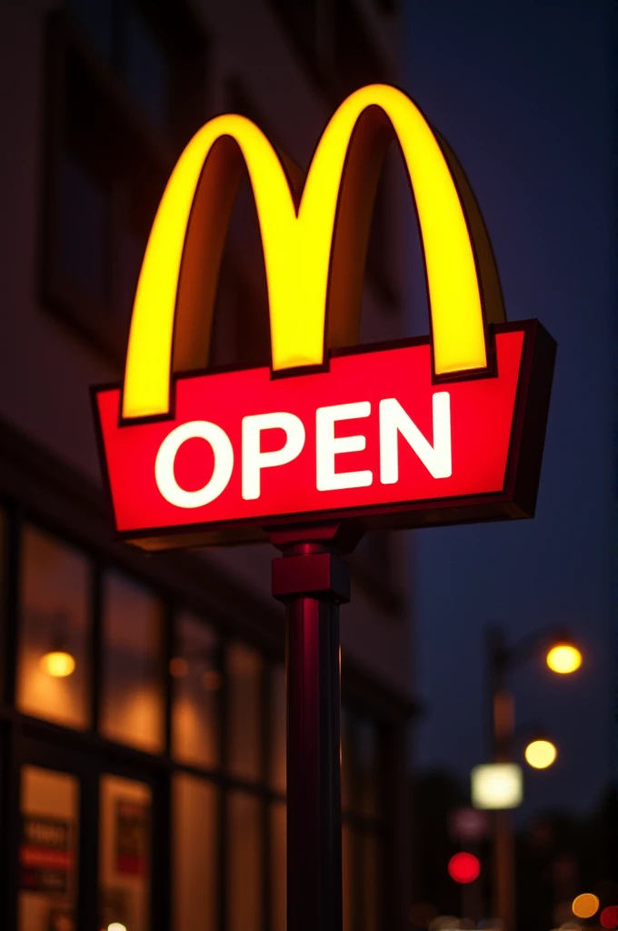 McDonald&#39;s open sign 