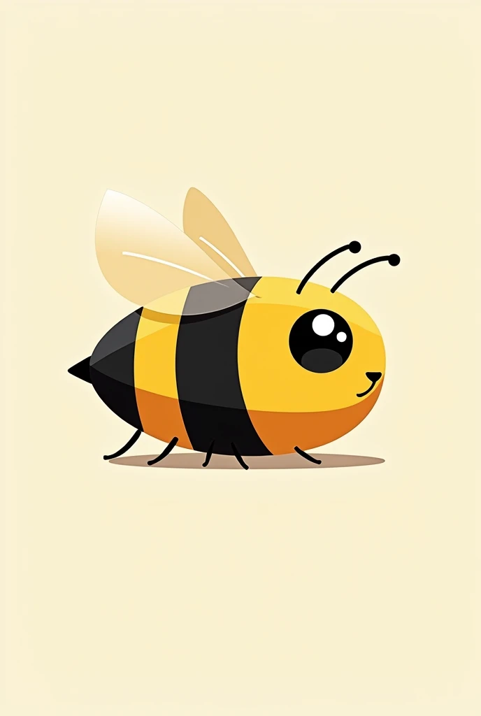 Creat a bee vector with yellow and black colour
