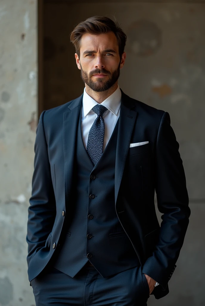 Create an advertisement for men&#39;s suits with the laundry logo
