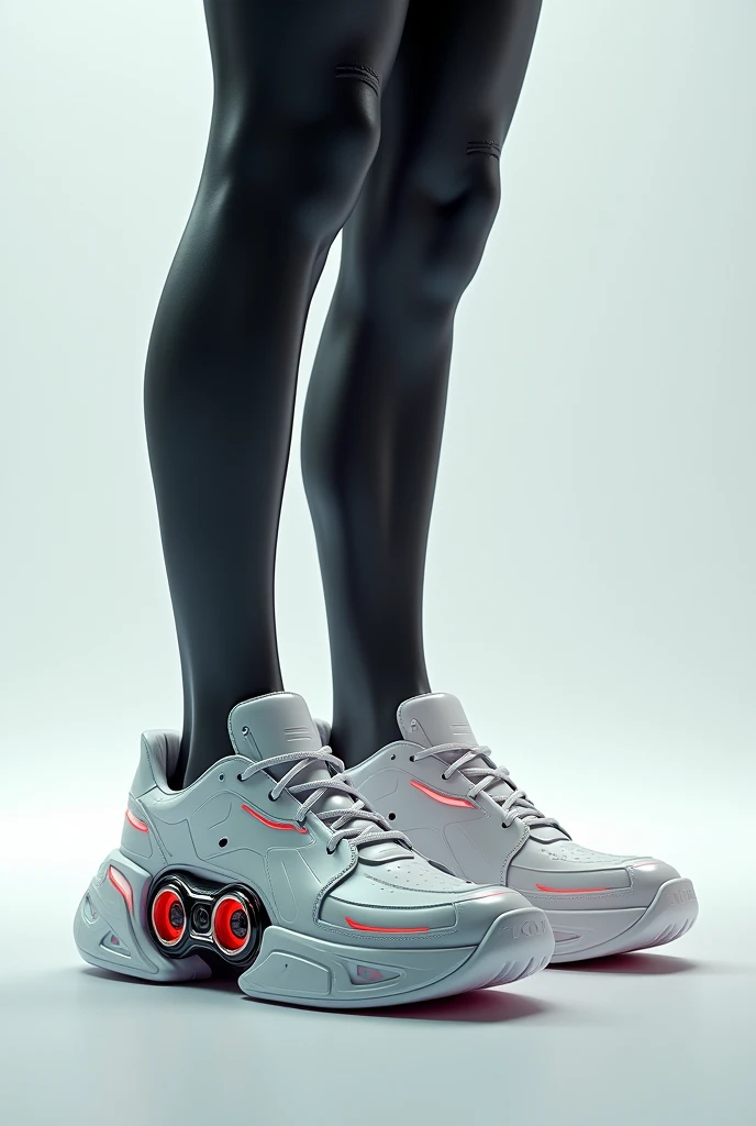 Rocket sneakers with turbines on the sole of the foot model 3D