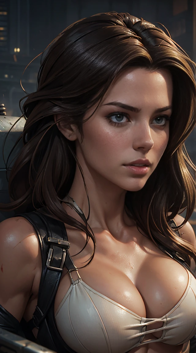 Hyperrealistic close-up photo of Kate Beckinsale, work of art, best qualityer, (photorrealistic:1.4),  Create dystopian work of arts. Depict the cityscape in the gritty style of the game&#39;s concept art. This work should evoke a feeling of abandonment and despair in a futuristic setting.., Post-apocalyptic world. Notice the intricacies of the details, the sharp focus. (((camel toe))), ((attacked by zombie men)), (((strangled, Suffocated:1.4))), ((neckleace)), ((exposed bulges)), ((large, muscular hips))