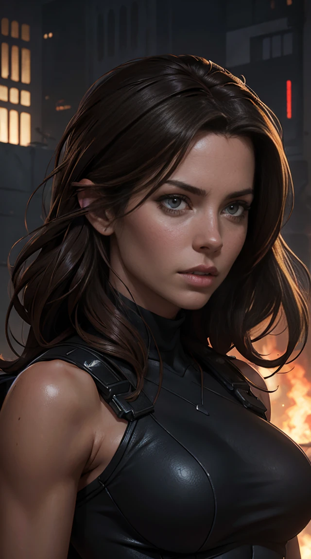 Hyperrealistic close-up photo of Kate Beckinsale, work of art, best qualityer, (photorrealistic:1.4),  Create dystopian work of arts. Depict the cityscape in the gritty style of the game&#39;s concept art. This work should evoke a feeling of abandonment and despair in a futuristic setting.., Post-apocalyptic world. Notice the intricacies of the details, the sharp focus. (((camel toe))), ((attacked by zombie men)), (((strangled, Suffocated:1.4))), ((neckleace)), ((exposed bulges)), ((large, muscular hips))