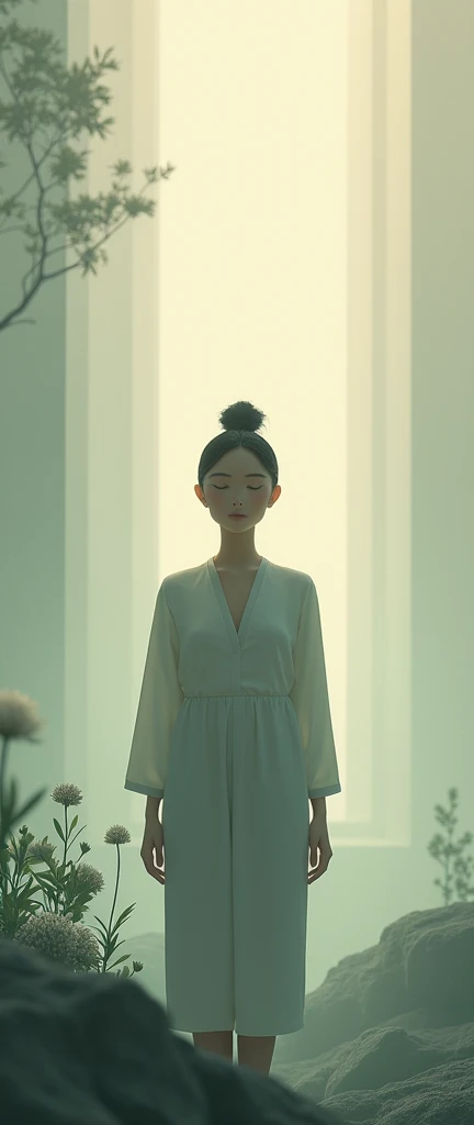 dark, subtle background that highlights the person in the foreground, with a focus on the topic of health and wellness."