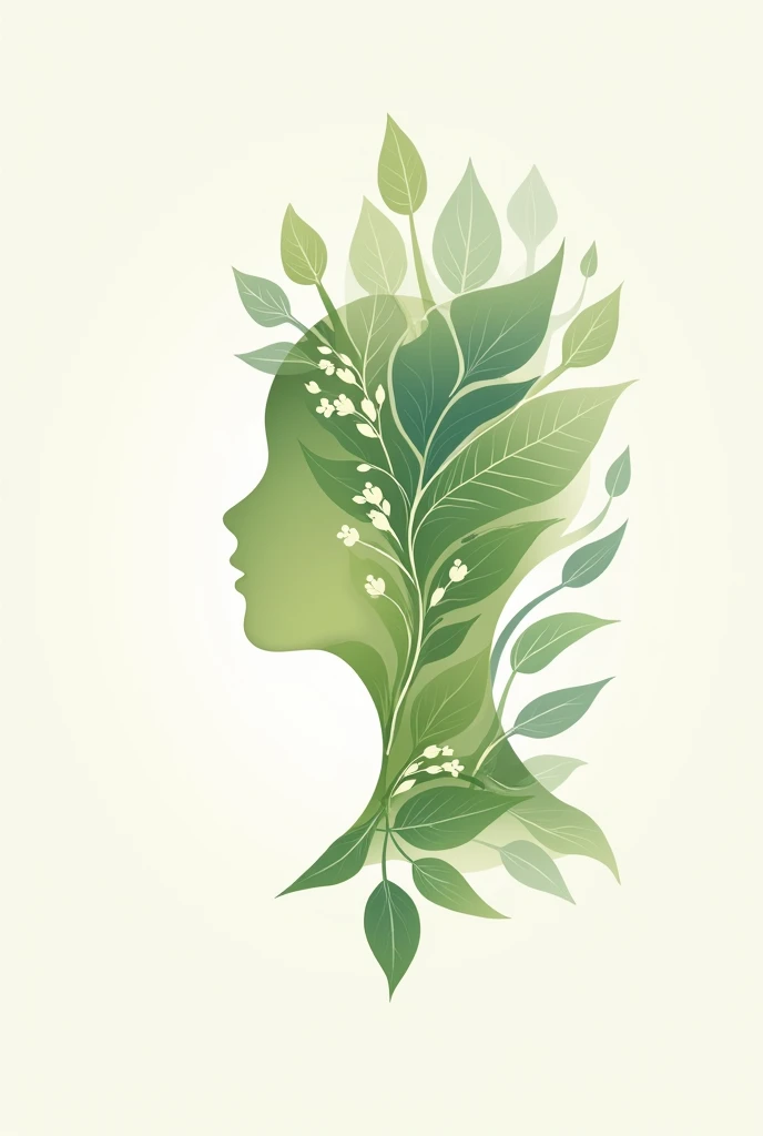 Create a logo that combines nature with skin
