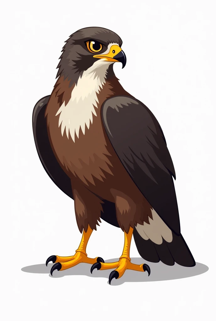 Vector image with transparent background of the bird Rupornis magnirostris posing majestically