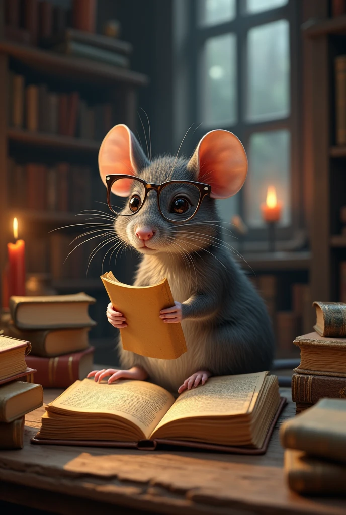 Rat studying
