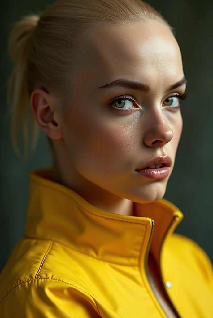 a photorealistic portrait of jessie pinkman from breaking bad, wearing a yellow lab suit, extremely detailed face, beautiful detailed eyes, beautiful detailed lips, extremely detailed face and skin texture, 2D digital art, hyperrealistic, 4k, high resolution, intricate details, cinematic lighting, vibrant colors, dramatic shadows