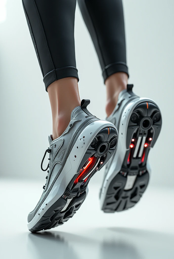 Rocket sneakers with turbines on the sole of the foot model 3D